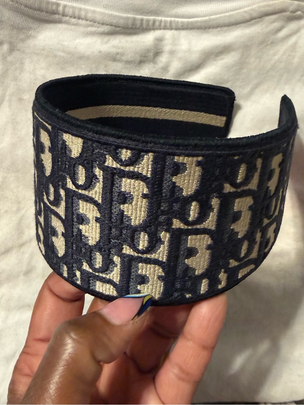 ❌❌❌SOLD❌❌❌Dior Oblique Navy Headband - Picture 5 of 11